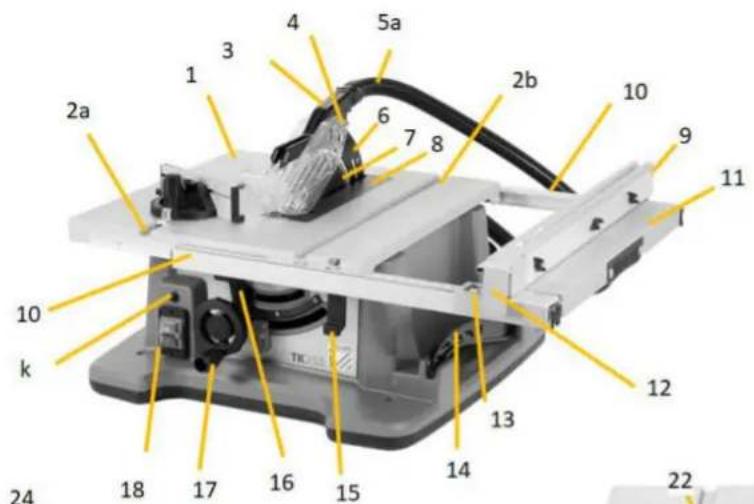 Holzmann TK255MS - Komponenten /components / Componentes / Composants / Komponenty / Komponenty / Componenti - 1