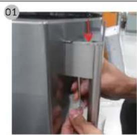 SAMSUNG RL4363SBAB1 - Kaip nuimti rankenas? - 1