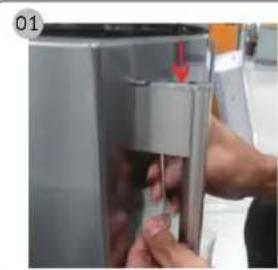 SAMSUNG RL4363SBAB1 - Desmontaje de los tiradores - 1