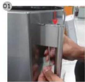 SAMSUNG RL4363SBAB1 - To detach the handles - 1