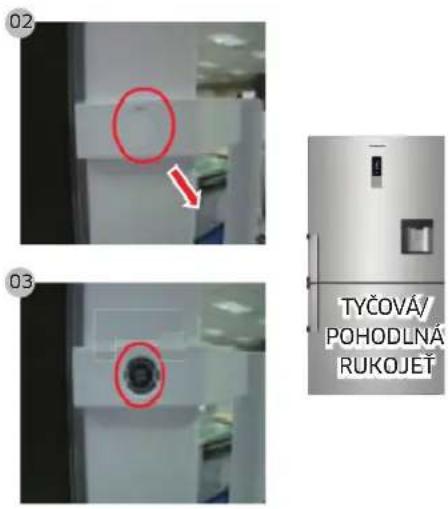 SAMSUNG RL4363SBAB1 - Demontáž rukojetí - 2