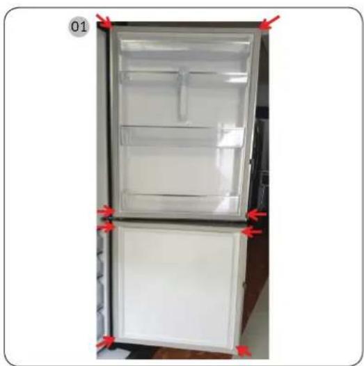 SAMSUNG RL4363SBAB1 - Slik fjerner du pakningen - 1