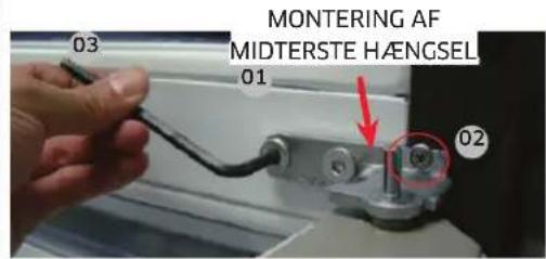 SAMSUNG RL4363SBAB1 - Midterste haengsel - 1