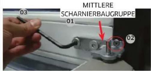 SAMSUNG RL4363SBAB1 - Mittleres Scharnier - 1