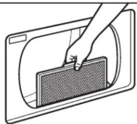 MAYTAG MEDP586KW - Limpie el filtro de pelusa - 1