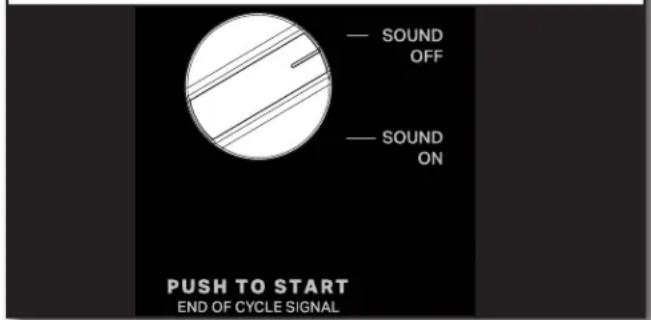 MAYTAG MEDP586KW - Pulse el mando PUSH TO START (Pulsar para iniciar) para comenzar el ciclo o gire el mando END OF CYCLE SIGNAL (Señal de fin de ciclo) para ACTIVAR/DESACTIVAR el SONIDO - 1