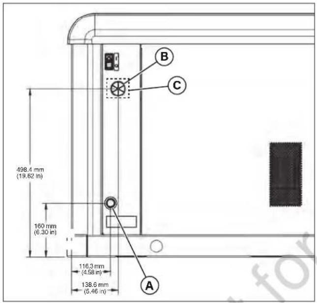 BRIGGS & STRATTON Power Protect 26kW - Electrical and Fuel Inlet Locations - 1