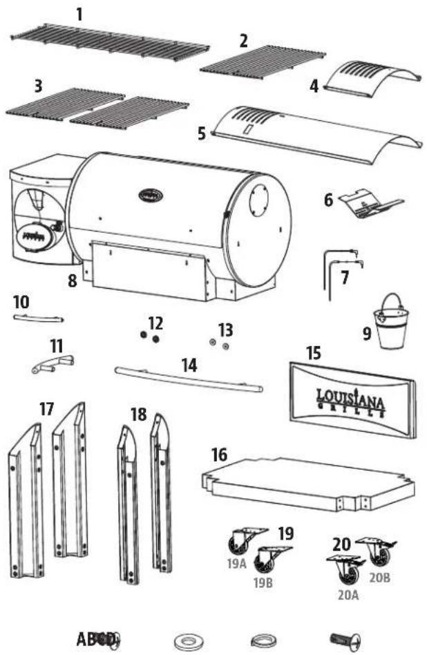 Louisiana Grills 10597 - N.º DESCRIPCIÓN - 1