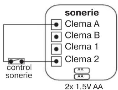 REV 810 - Ühendus kella grafoga 8V~/1A vöi töp patareidel - 3