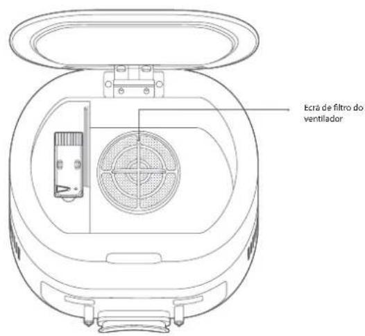 BLAUPUNKT Bluebot COMFORT Plus - LIMPAR O ECRA DO FILTRO DO VENTILADOR - 1