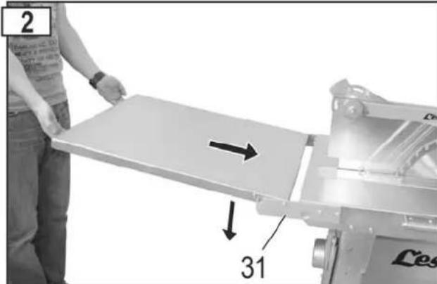 Lescha CBL 450 - Tischveränderung ausklappen - 1