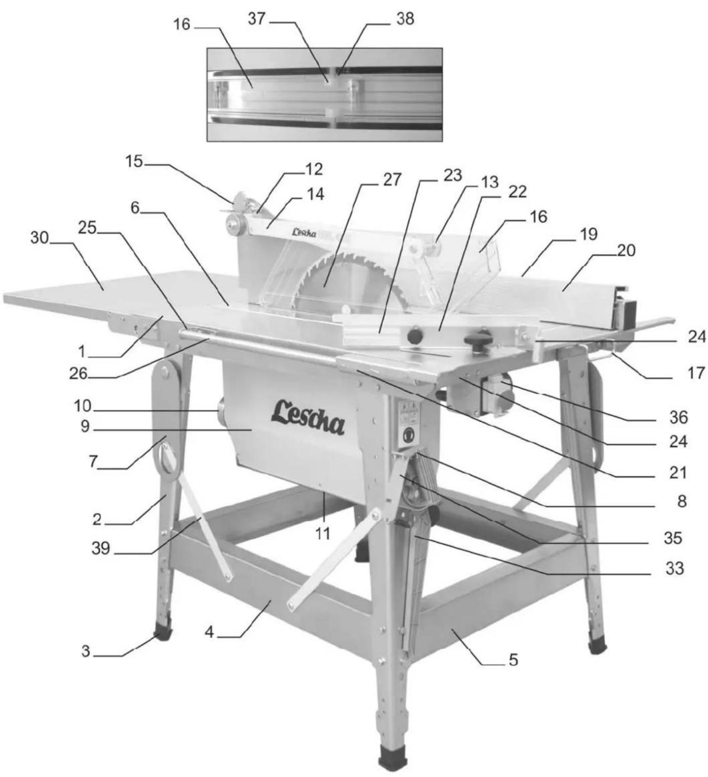 Lescha CBL 450 - Czeci zamienne - 1