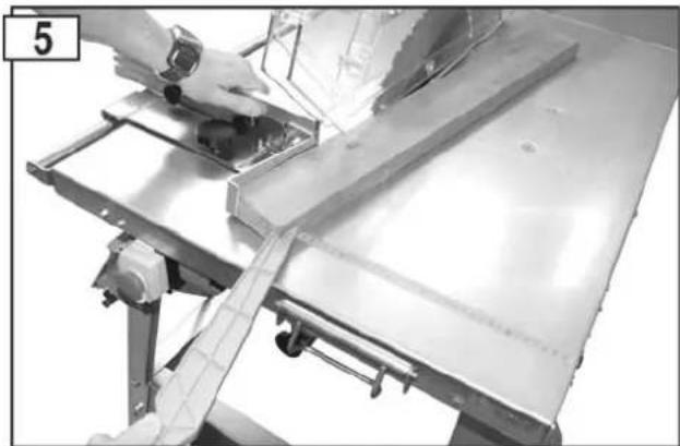 Lescha CBL 450 - Cutting wedges using the wedge cutting stop - 1