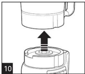 HAMILTON BEACH Stack & Snap 70729F - Utilisation du disque réversible pour trancher/râper (suite) - 5