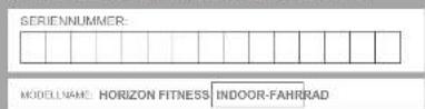 Horizon Fitness GR6 - WARNUNG - 1