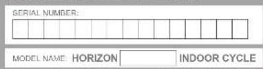 Horizon Fitness GR6 - WARNING - 1