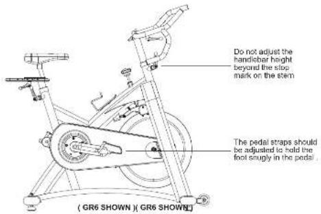 Horizon Fitness GR6 - TO ADJUST THE SADDLE HORIZONTAL POSITION: - 1