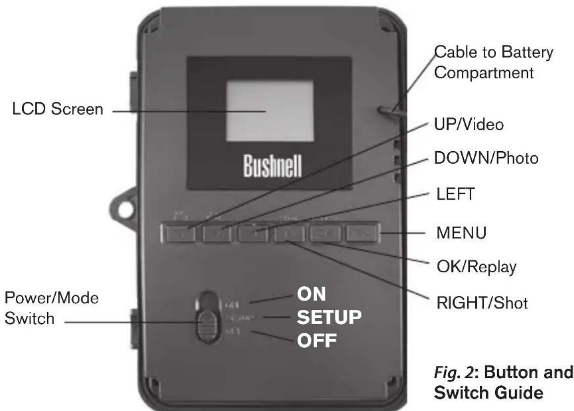 BUSHNELL Trophy Cam HD 119476C - PARTS AND CONTROLS - 4