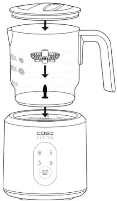 CASO Crema & Choco Black 1665 - Mjölkskum och het mjölk: - 1