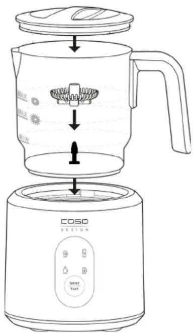 CASO Crema & Choco Black 1665 - Milchschau und Heiße Milch: - 1