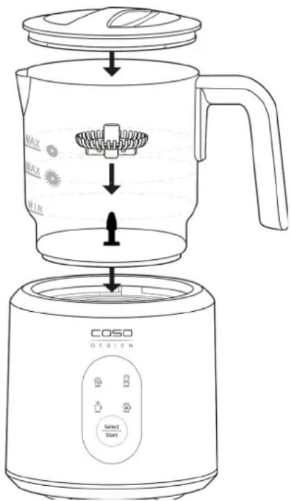 CASO Crema & Choco Black 1665 - Schiuma di latte e latte caldo: - 1