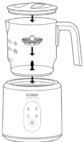 CASO Crema & Choco Black 1665 - Monouhna nHa n ropauee MoIoko: - 1