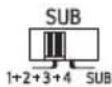 ALPINE S2A36F - Commutateur de selection du canal d'entrée (SUB) (S2-A55V uniquement) - 1