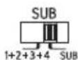 ALPINE S2A36F - Commutateur de selection du canal d'entrée (SUB) (S2-A55V uniquement) - 2