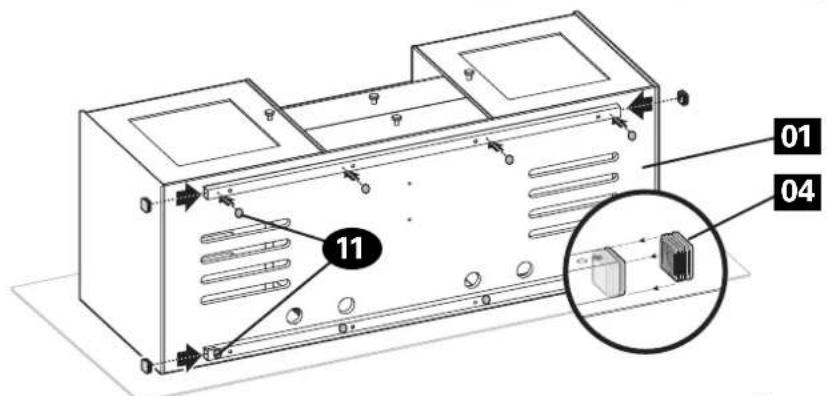 SANUS CADENZA61 - Parts and Hardware for STEP 1 - 10