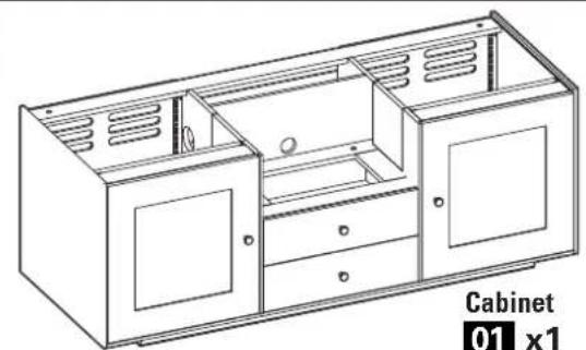 SANUS CADENZA61 - Parts and Hardware for STEP 1 - 1