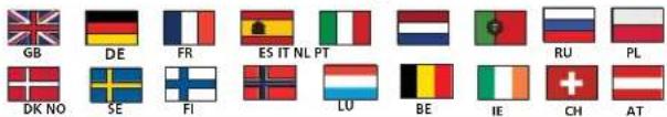 GB DE FR ES IT NL PT RU PL DK NO SE FI LU BE IE CH AT