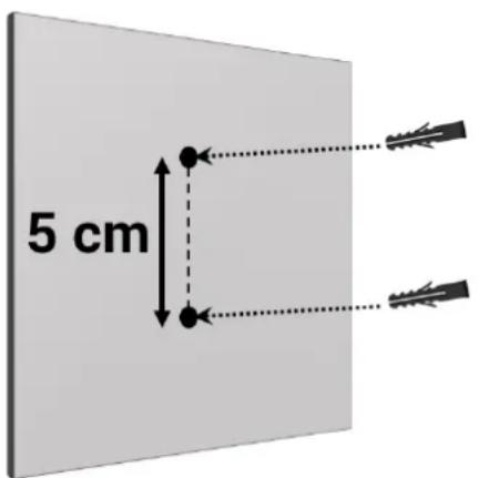 CONTINENTAL EDISON CEVC100G - Wall mounting: installation of the charging base - 3