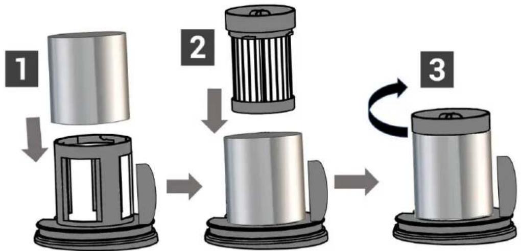 CONTINENTAL EDISON CEVC100G - Cleaning the filter unit and its filters: - 3