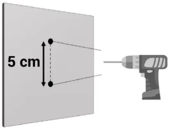 CONTINENTAL EDISON CEVC100G - Wall mounting: installation of the charging base - 2