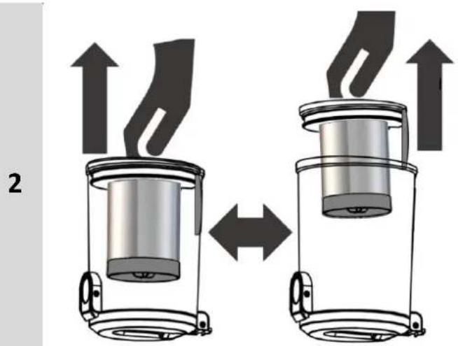 CONTINENTAL EDISON CEVC100G - Cleaning the dust tank: - 2