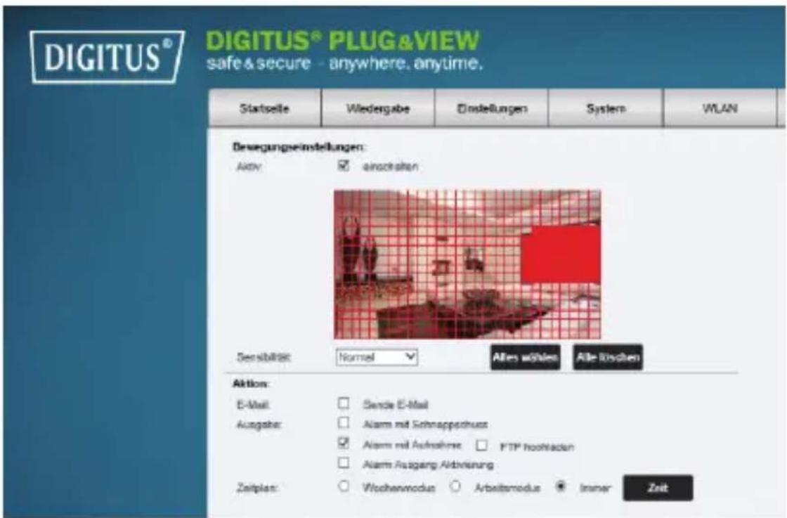 Digitus Plug&View OptiVision Pro - Bewegungserkennung und Aufzeichnung einrichten - 2