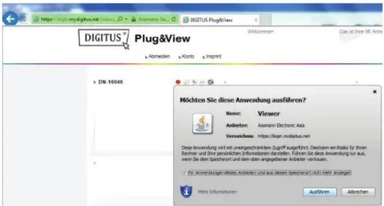 Digitus Plug&View OptiVision Pro - Hinzufügen der Kamera am PC über den Browser - 3