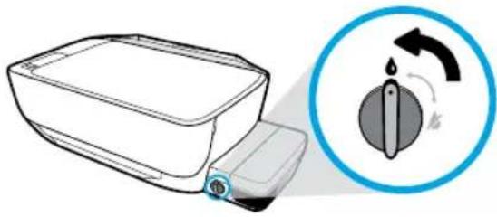 HP DeskJet GT 5820 AllinOne - Lock and unlock ink valve to control ink flow - 1