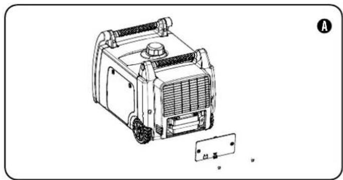 Champion 73001iDF - Tilkobling av batteri (modeller med elektrisk start) - 1