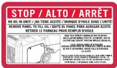 Champion 73001iDF - Placering av säkerhetsdekaler - 6