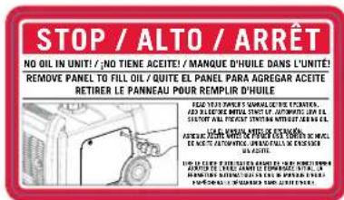 Champion 73001iDF - Plasseringer for sikkerhetsetiketter - 6