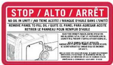 Champion 73001iDF - Safety Label Locations - 8