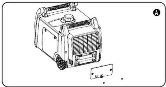 Champion 73001iDF - Anslut batteriet (elektriska startmodeller) - 1
