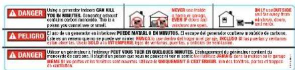 Champion 73001iDF - Plasseringer for sikkerhetsetiketter - 4