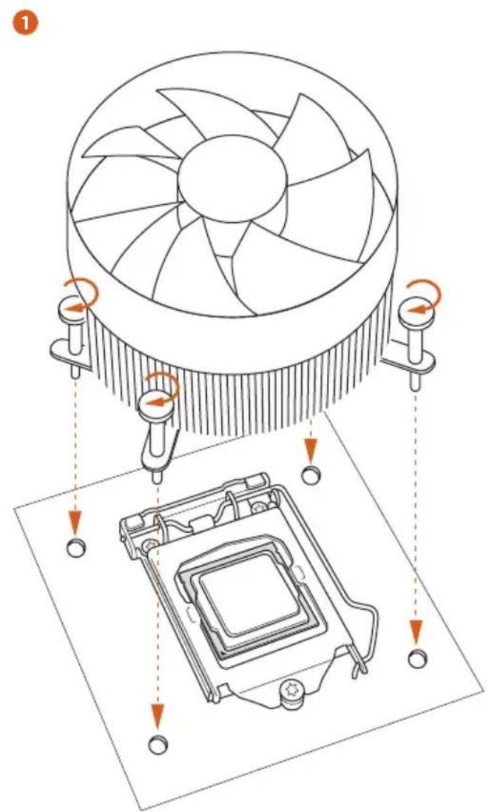 ASROCK Z270M Pro4 - Installing the CPU Fan and Heatsink - 2