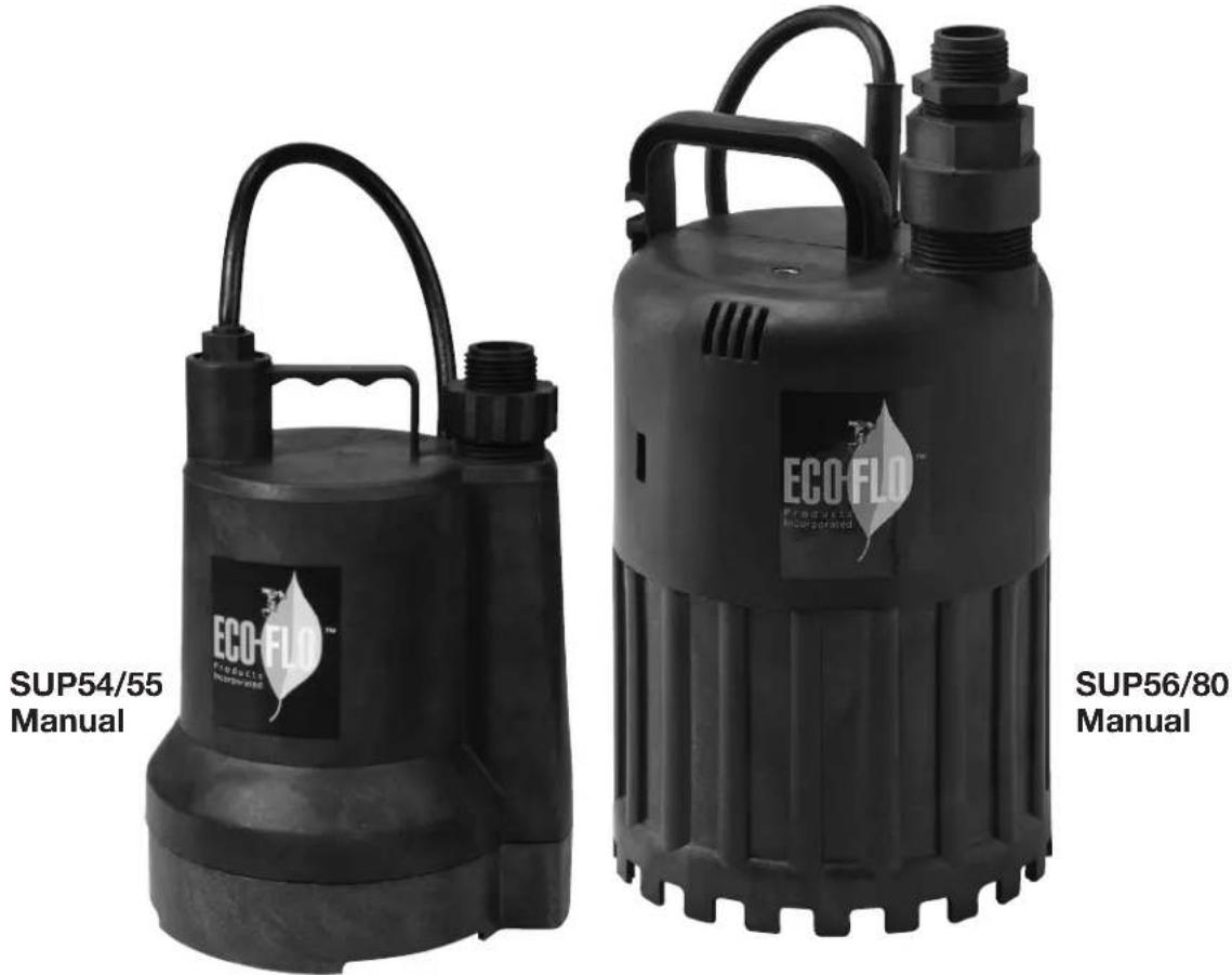 Eco-Flo SUP54 - Manuel de l'Utilitaire de Série des Pompes Submersibles - 1