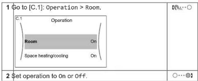 DAIKIN EABH16DF6V - To turn ON or OFF - 1