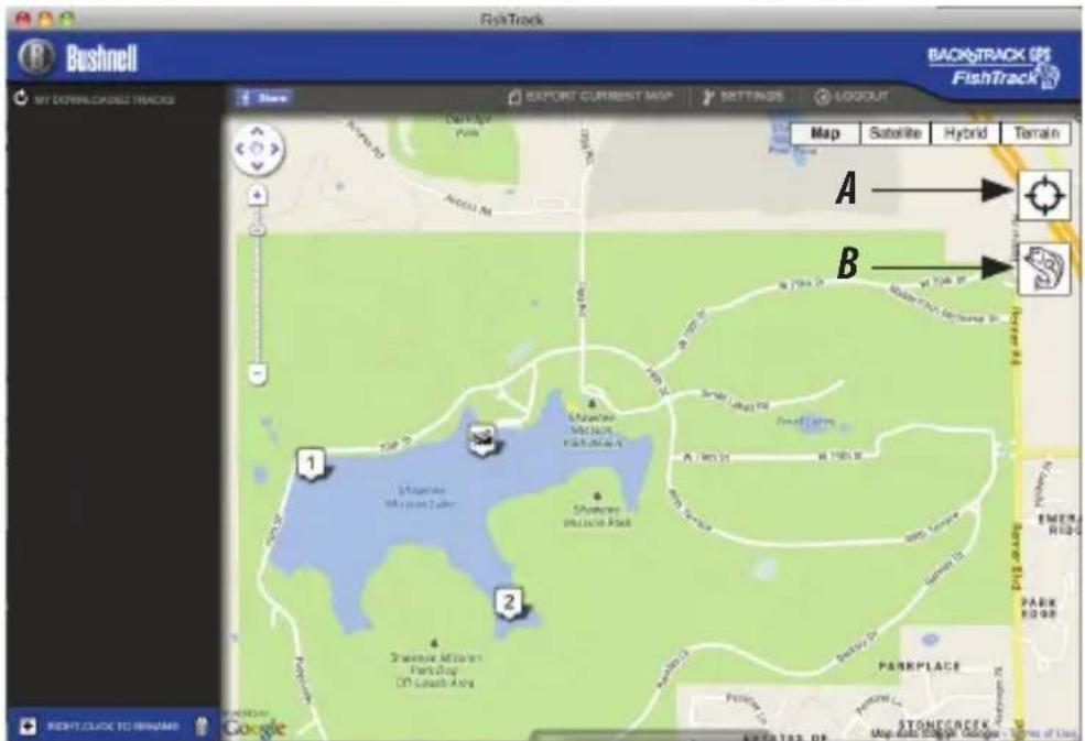 BUSHNELL BackTrack GPS FishTrack - ZUSÄTZLICHE FUNKTIONEN DER ANWENDUNG - 4