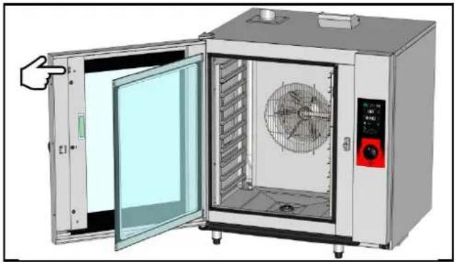 Vulcan TCM61E - Ouverture de la vitre interieure - 1