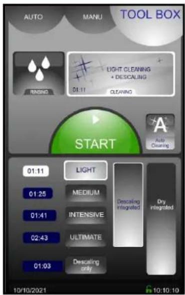 Vulcan TCM61E - « MANUAL » CLEANING (on demand): - 1